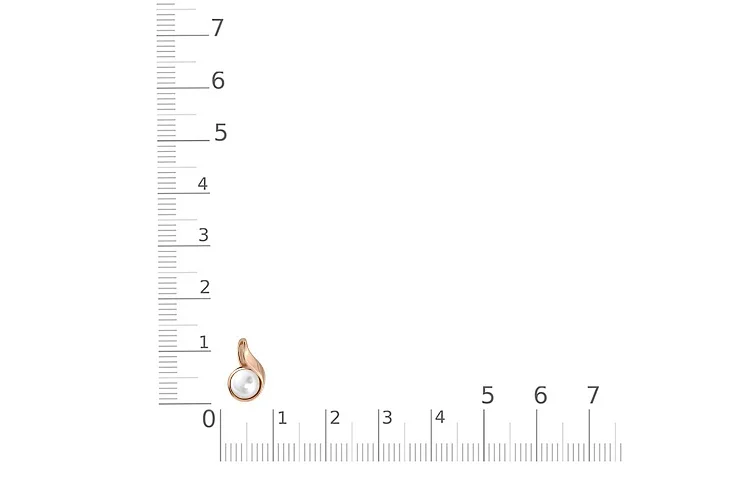 Подвеска из красного золота с жемчугом