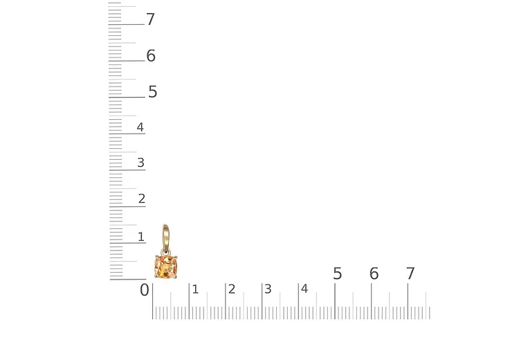 Подвеска из жёлтого золота с цитрином