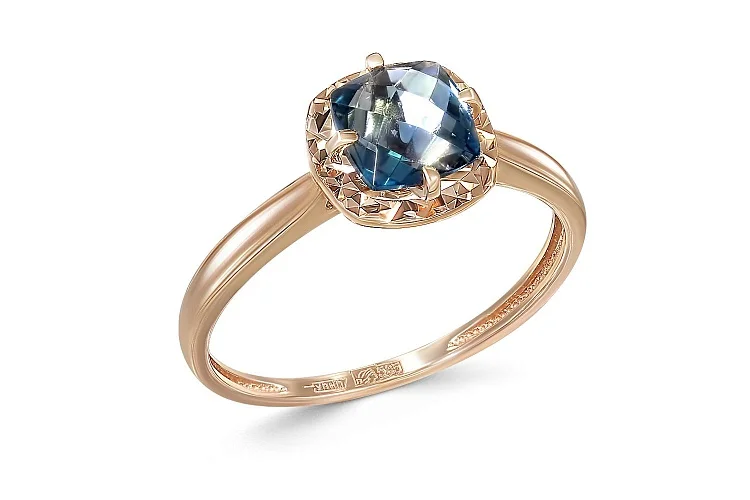 Кольцо из красного золота с топазом лондон