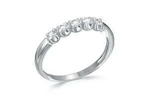 Кольцо Дорожка из белого золота с 5 бриллиантами