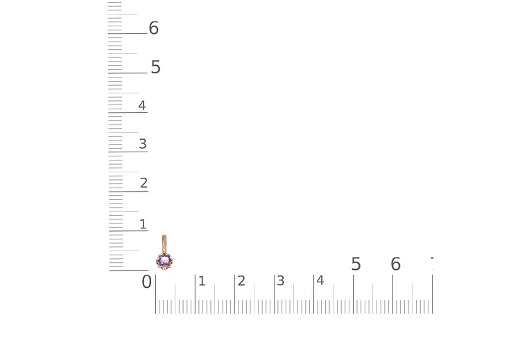 Подвеска из красного золота с аметистом