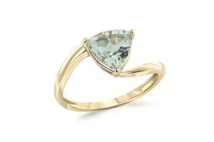 Кольцо из жёлтого золота с празиолитом