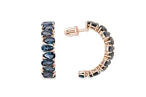 Серьги-пусеты Дорожки из красного золота с 24 топазами лондон