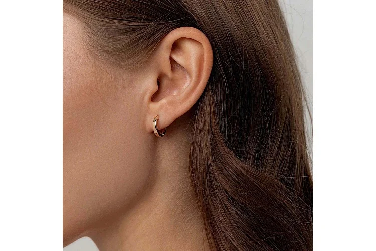 Основа серёг-трансформеров из красного золота без вставок