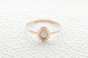 Кольцо из красного золота с 8 бриллиантами