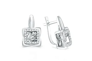 Серьги из белого золота с 42 бриллиантами