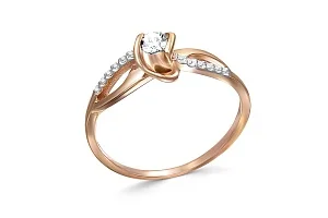 Кольцо из красного золота с 13 бриллиантами