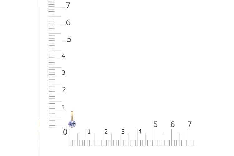 Подвеска из красного золота с танзанитом