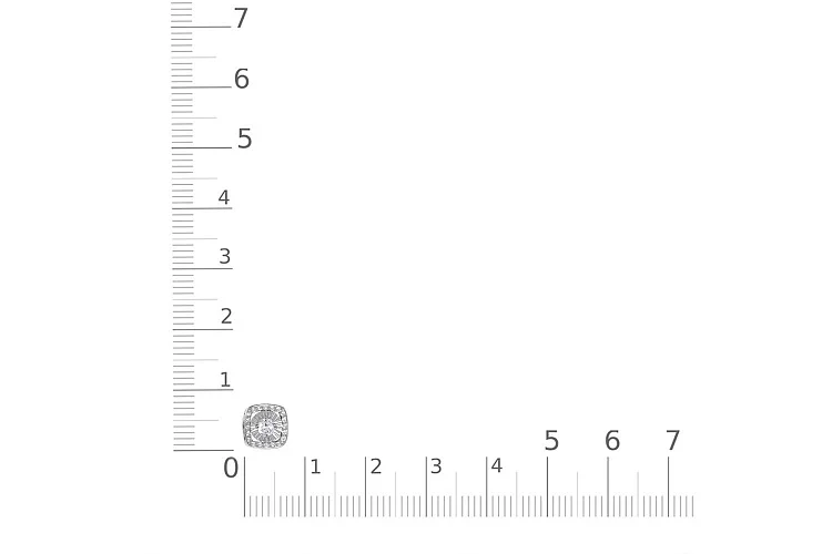 Подвеска Квадрат из белого золота с 21 бриллиантами