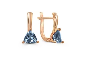 Серьги из красного золота с 2 топазами лондон