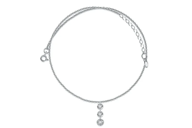 Колье из белого золота с 3 бриллиантами