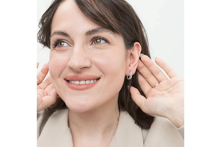 Серьги из белого золота с 34 бриллиантами