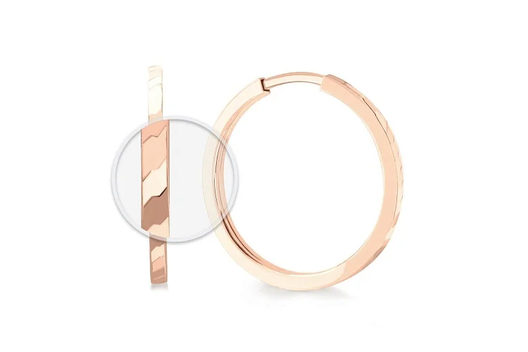 Серьги-конго из красного золота без вставок