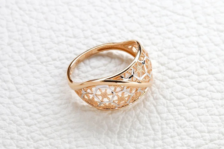 Кольцо из красного золота без вставок