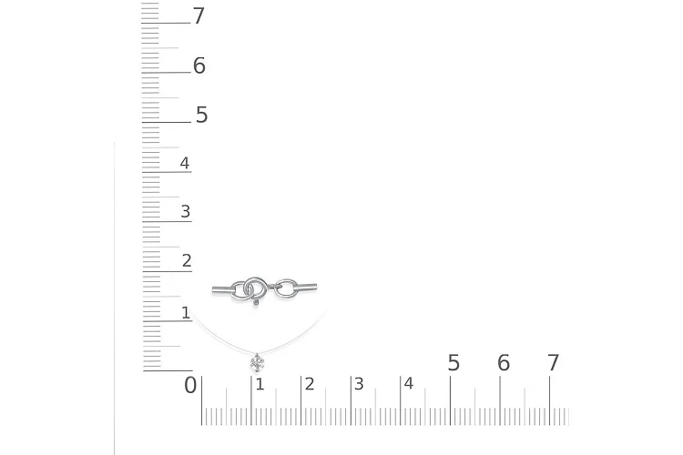 Колье из белого золота с бриллиантом