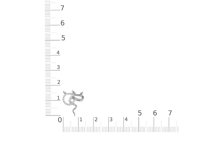 Колье Змея из белого золота с 24 фианитами