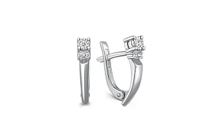 Серьги из белого золота с 6 бриллиантами