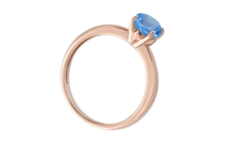 Кольцо из красного золота с топазом swiss