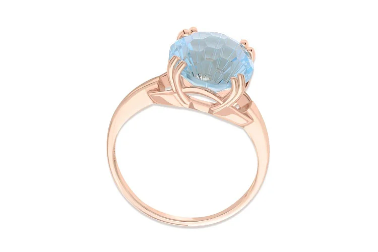 Кольцо из красного золота с топазом sky