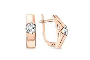 Серьги из красного золота с 26 бриллиантами