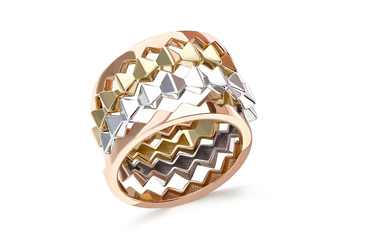 Кольцо из красного золота без вставок