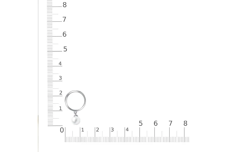 Подвеска Круг из белого золота с жемчугом