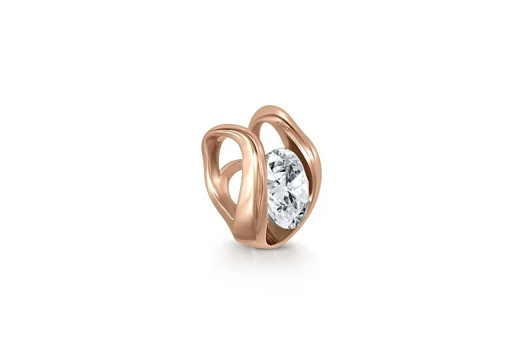 Подвеска из красного золота с фианитом