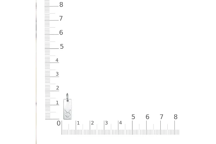 Подвеска Телец из белого золота без вставок