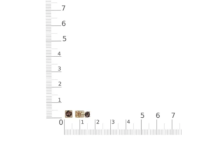 Серьги-пусеты из жёлтого золота с 2 раухтопазами