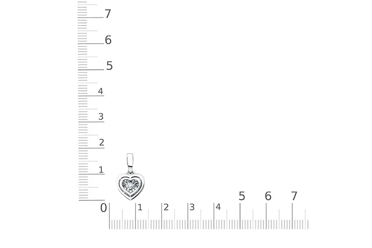 Подвеска Сердце из белого золота с 32 бриллиантами