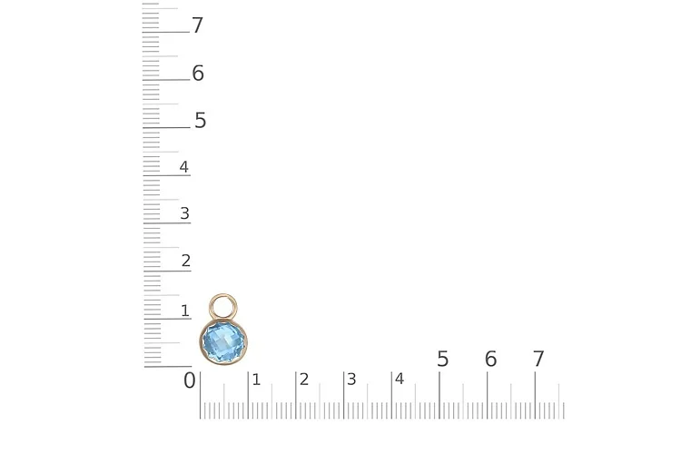 Подвеска серёг-трансформеров из жёлтого золота с топазом swiss