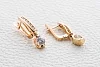 Серьги из красного золота с 14 кристаллами swarovski