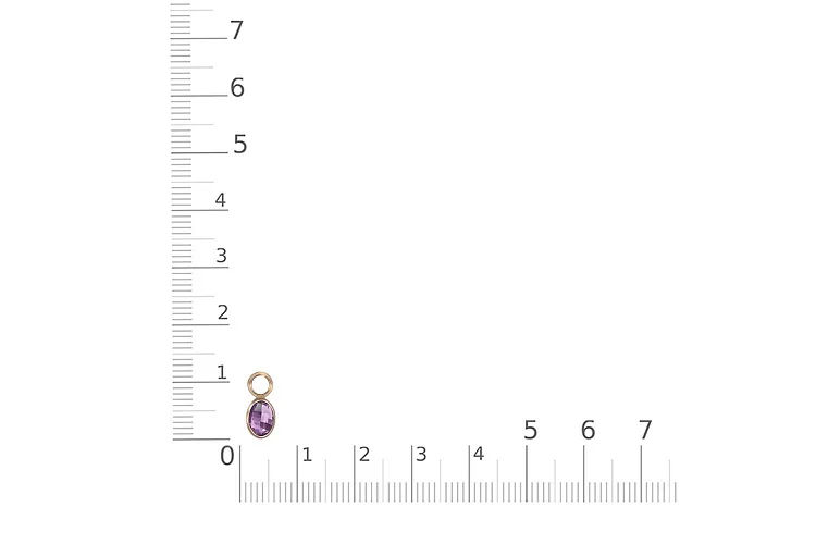 Подвеска серёг-трансформеров из красного золота с аметистом