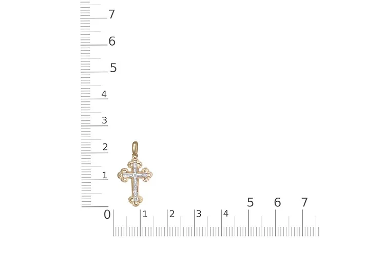 Крест из жёлтого золота без вставок