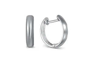 Серьги из белого золота без вставок