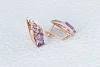 Серьги из красного золота с 6 аметистами