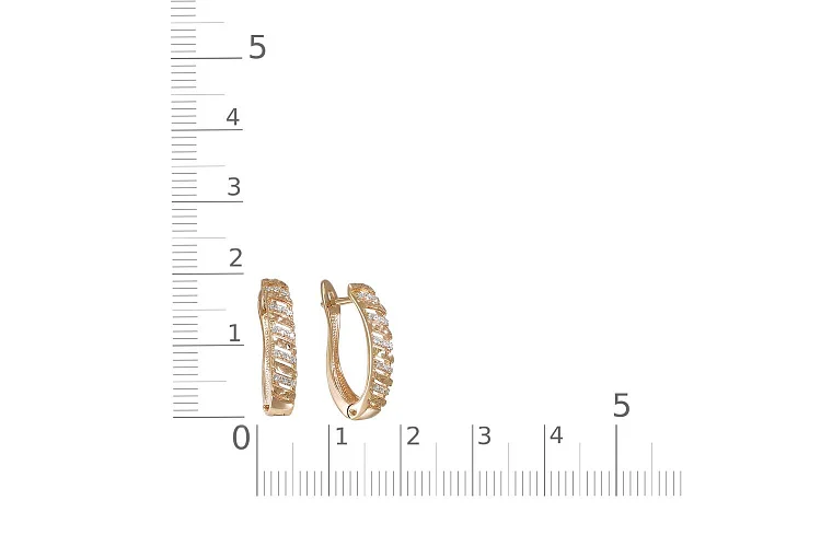 Серьги из жёлтого золота с 30 бриллиантами