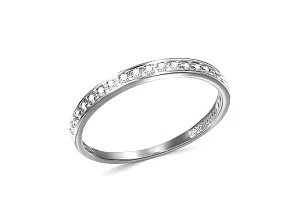 Кольцо Дорожка из белого золота с 21 фианитами