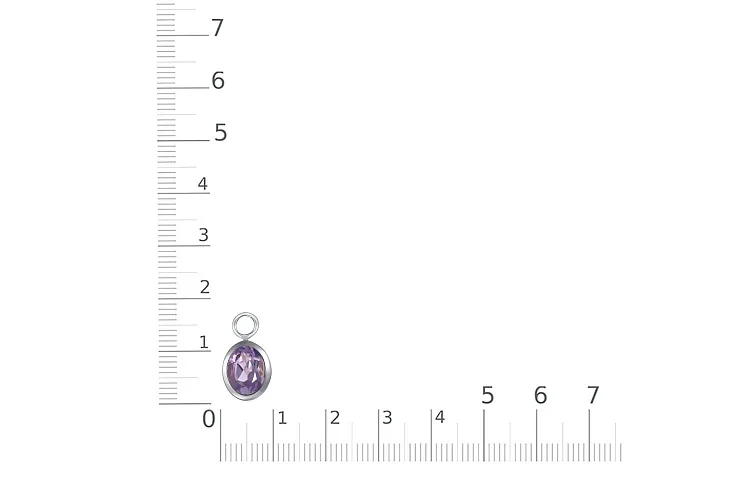 Подвеска серёг-трансформеров из белого золота с аметистом