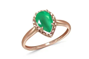 Кольцо из красного золота с агатом