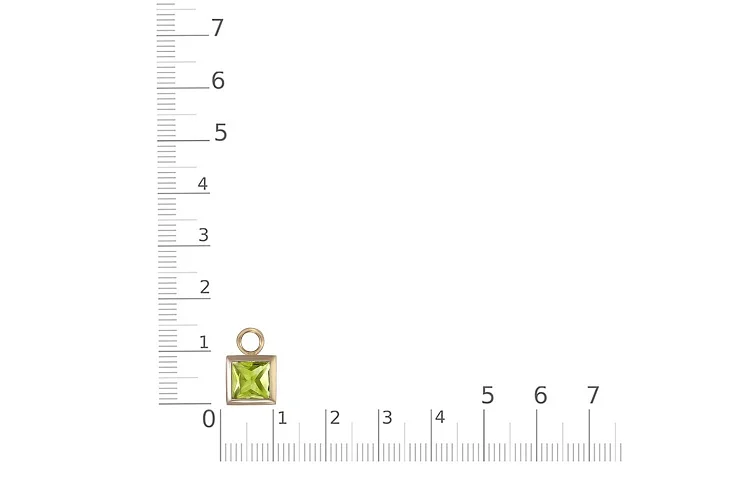 Подвеска серёг-трансформеров из жёлтого золота с хризолитом