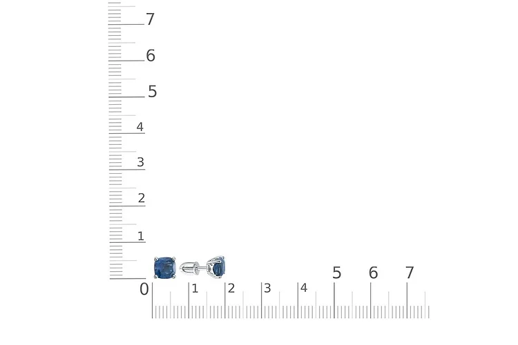 Серьги-пусеты из белого золота с 2 топазами лондон