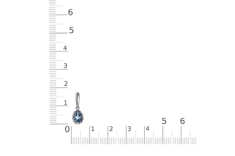 Подвеска из белого золота с топазом лондон
