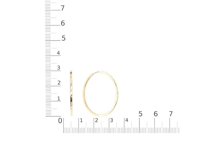 Серьги-конго из жёлтого золота без вставок