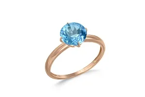 Кольцо из красного золота с топазом swiss