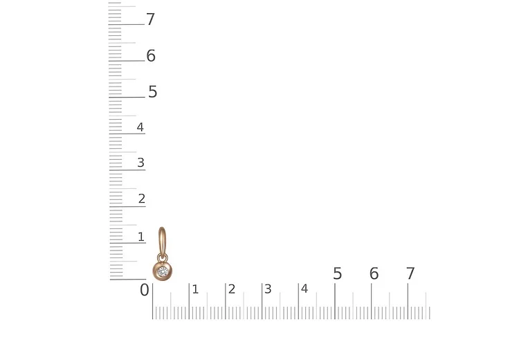 Подвеска Круг из красного золота с бриллиантом