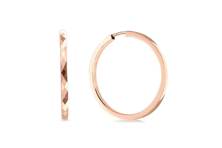 Серьги-конго из красного золота без вставок