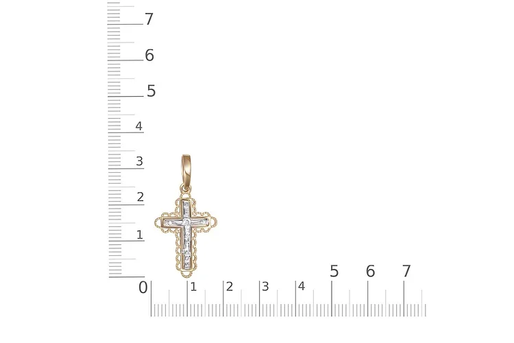 Крест из жёлтого золота без вставок