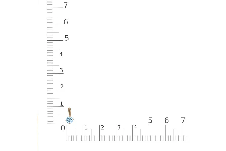 Подвеска из красного золота с топазом sky