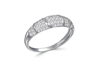 Кольцо из белого золота с 70 бриллиантами